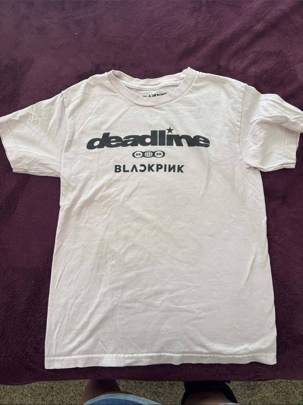 Blackpink Deadline tour Graphic Tee - light pink